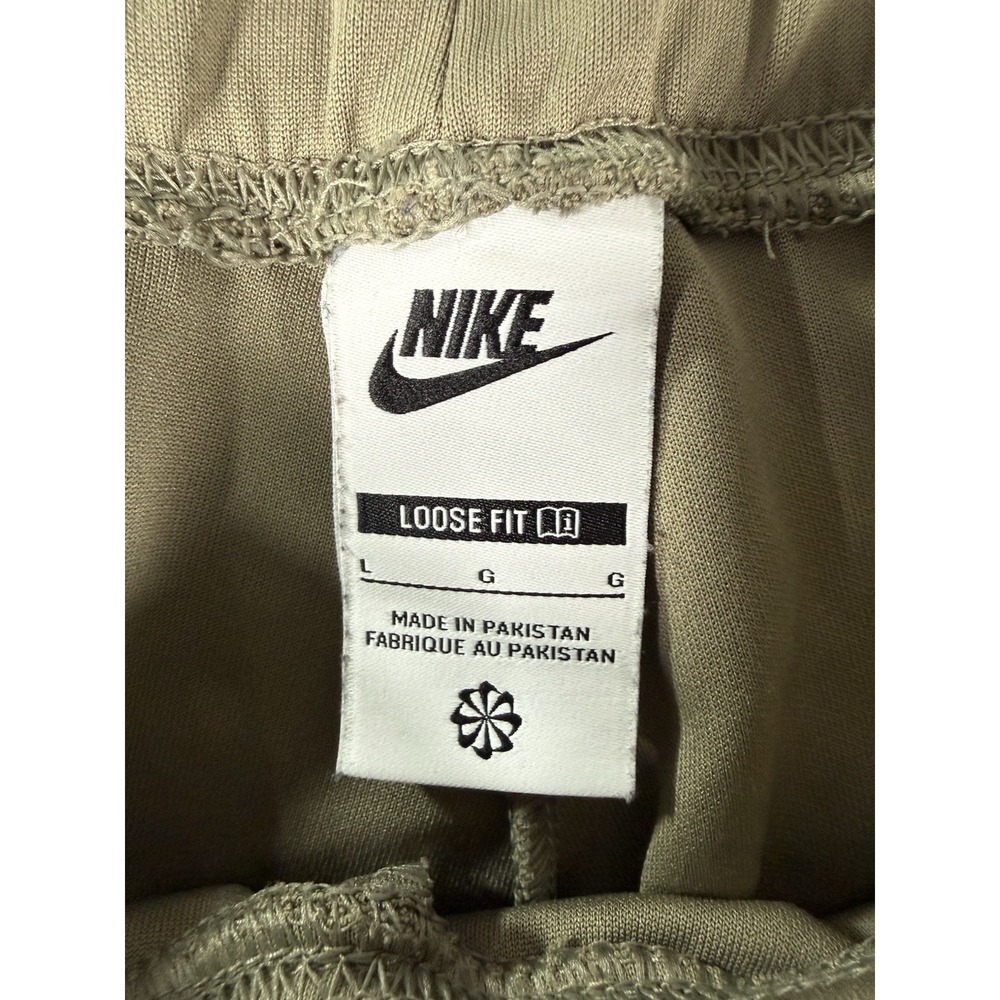 Nike Sportswear Pants Womens Large Green Tape Trend High Rise Loose Fit Wide Leg - Picture 11 of 15